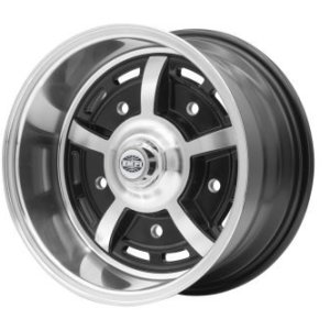 EMPI Sprintstar Wheel, 5 Spoke, 15x8? 5x205 Gloss Black w/ Polished Spokes and Lip