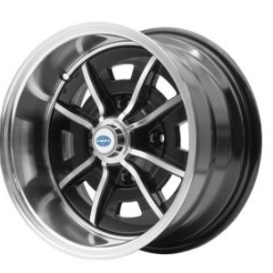 EMPI Sprintstar Wheel, 8 Spoke, 15x8? 4x130, Gloss Black w/ Polished Spokes and Lip