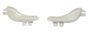 Fender Guards, Front, Stainless Steel, Type 1, Pair, with?Plastic Trim