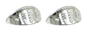 Chrome Louvered Eye Brows, 7" Head Light, 1 Pair