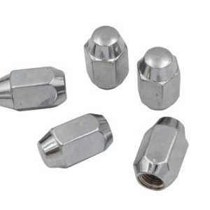 Chrome Lug Nuts, M12-1.5, Acorn 60 Degree?Style (Set of 5)