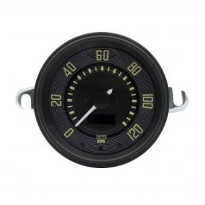 115mm 0-120 MPH Black Dial and Black Bezel Speedometer for Type 1