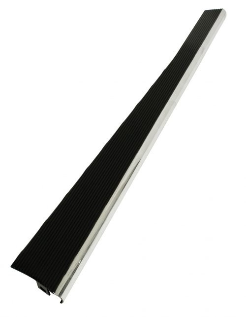 Billet Look Running Brd., Black Satin, Polished Edge, Vintage Style, Pr.