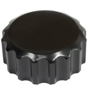 Billet Black Oil Filler Cap with Grooves
