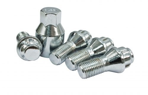 14mm-1.5, 60 Degree, Bolt, 23mm threaded area, Set of 4