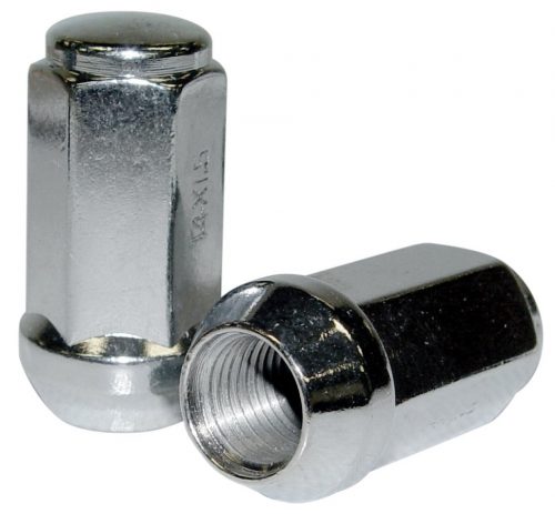 Chrome Lug Nuts, M14-1.5 x 1 3/4" Long, Set of 5