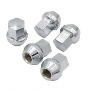 Chrome Steel 60 Degree?Lug Nuts 12mm, Set of 5